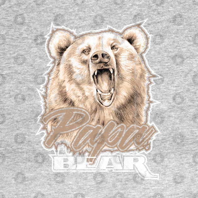 Papa Bear, father's day, daddy design by laverdeden